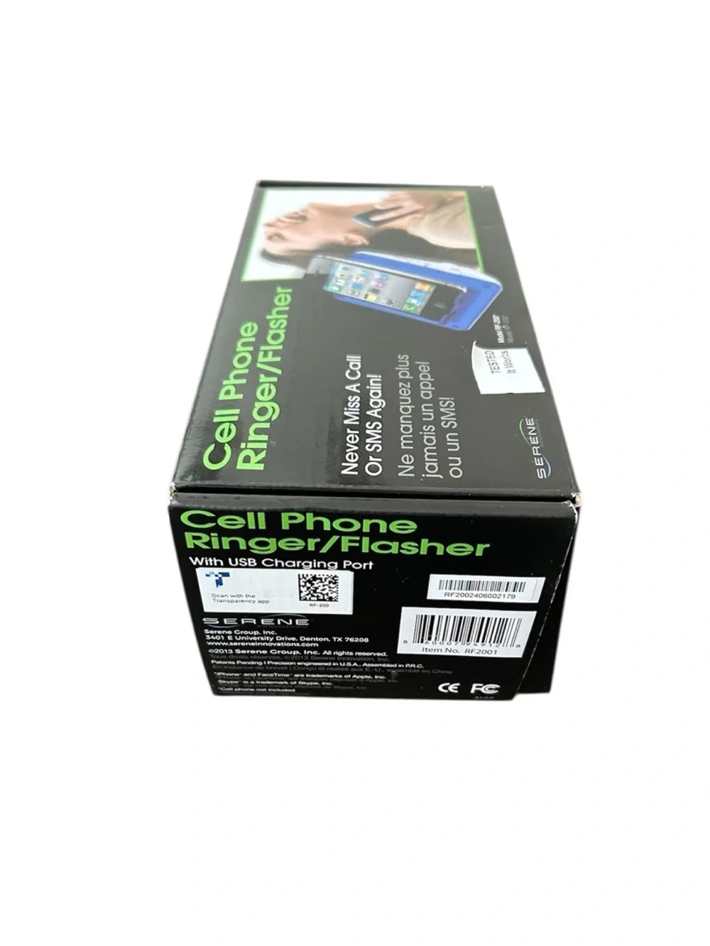 SERENE Universal Cell Phone Ringer Flasher Blue Smartphone Charging Dock EUC